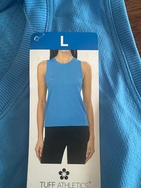 Tuff Athletics blue sleeveless active top